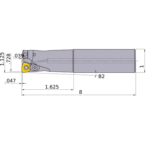 AJXU09R182SA16L INDEXABLE ENDMILL