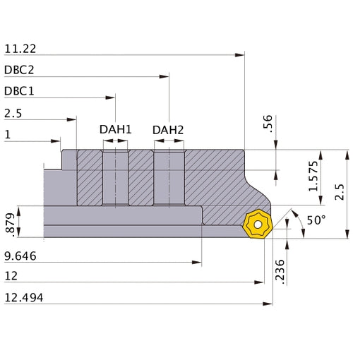 AHX640WR1228M FACE MILL
