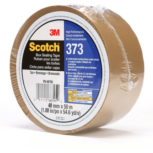 Scotch Box Sealing Tape 373 Tan 48 mm × 50 m - Exact Tool & Supply
