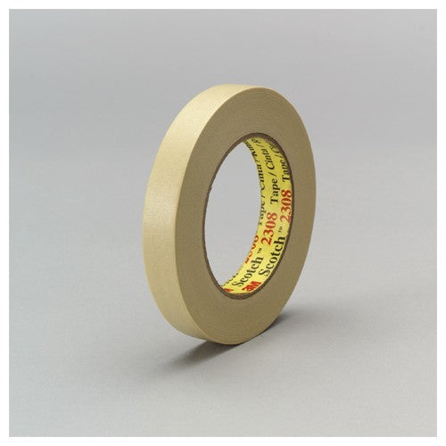 3M Masking Tape 2308 Tan 48 mm × 55 m 5.3 mil - Exact Tool & Supply
