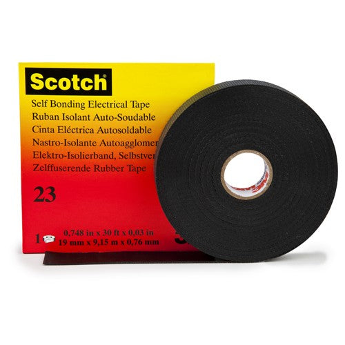 3/4 in × 30 ft Scotch® 23 Electrical Tape - 19 mm × 9 Alt Mfg # 15025 - Exact Tool & Supply