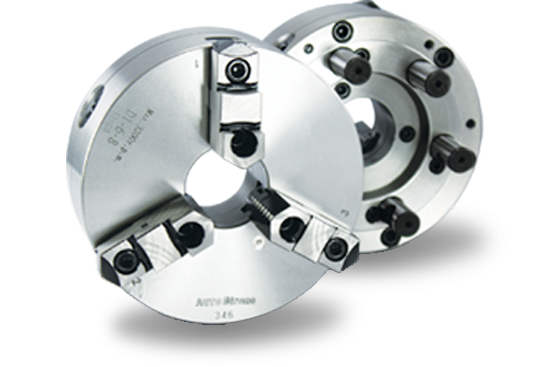 Auto Strong KD Series 3-jaw strong scroll chuck D1 camlock direct mounting, 2-piece jaws - Part # KD4-8" - Exact Tool & Supply