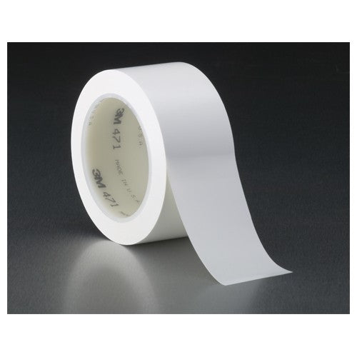 3M Vinyl Tape 471 White 1/4″ × 36 yd 5.2 mil Boxed - Exact Tool & Supply