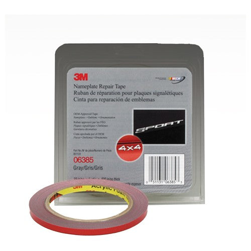 .236 in × 5 yds 3M™ Nameplate Repair Tape 063 Gray Alt Mfg # 06385 - Exact Tool & Supply