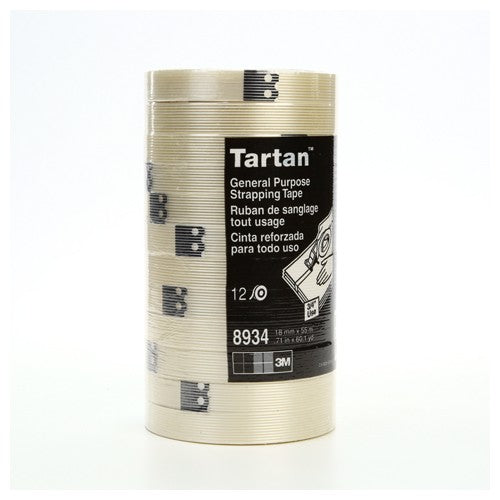 Tartan Filament Tape 8934 Clear 18 mm × 55 m 4 mil - Exact Tool & Supply