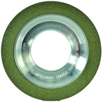 3 x 7/8 x 1-1/4'' - 1/8'' Abrasive Depth - 150 Grit - 3/8 Rim CBN Flaring Cup Wheel - Type 11A2 - Exact Tool & Supply