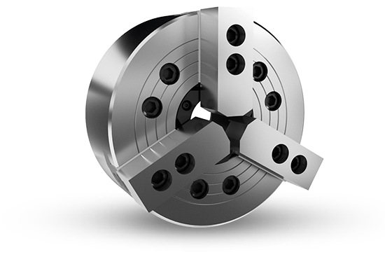 Auto Strong N-200 Series 3-jaw through-hole power chuck (adapter excluded) - Part # N-210 - Exact Tool & Supply
