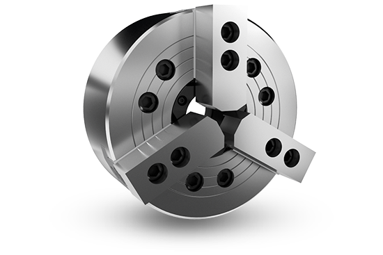 Auto Strong N-200A Series 3-jaw through-hole power chuck (adapter included) - Part # N-206A4 - Exact Tool & Supply