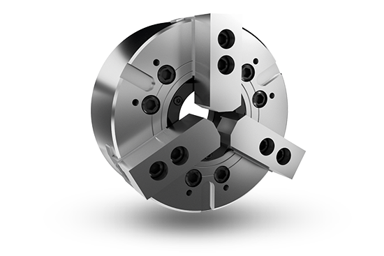 Auto Strong NB-200A Series 3-jaw extra large through-hole power chuck (adapter included) - Part # NB-208A6 - Exact Tool & Supply