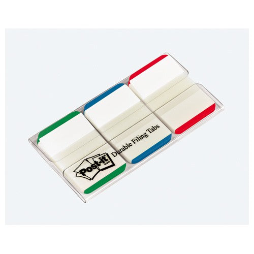 Post-it Durable Tabs 686L-GBR 1″ × 1.5″ Green Blue Red 22 Tabs Pad - Exact Tool & Supply