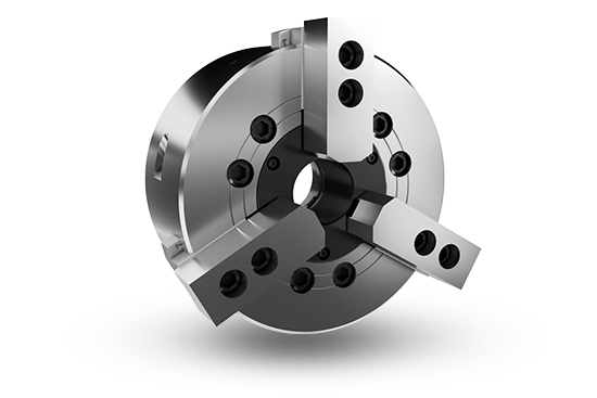 Auto Strong NL-A Series 3-jaw long stroke through-hole power chuck (adapter included) - Part # NL-08A6 - Exact Tool & Supply
