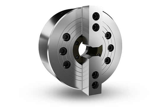 Auto Strong NT-200 Series 2-jaw through-hole power chuck (adapter excluded) - Part # NT-205 - Exact Tool & Supply