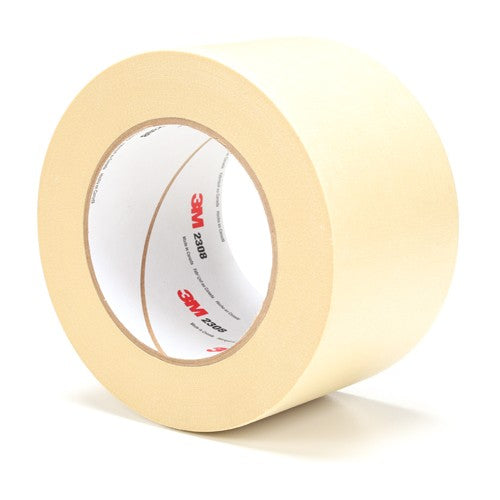 3M Masking Tape 2308 Tan 72 mm × 55 m 5.3 mil - Exact Tool & Supply