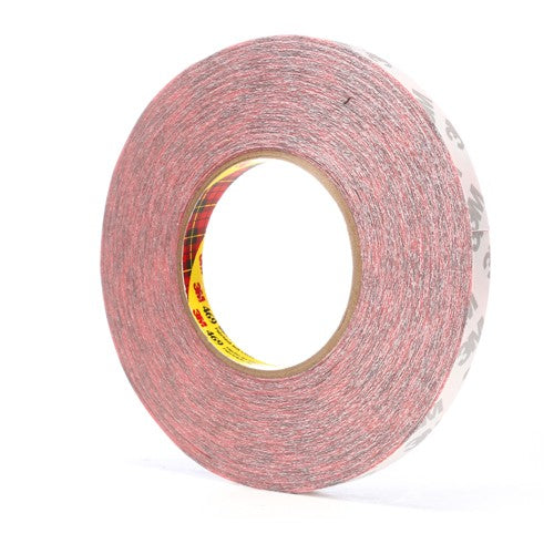 3M Double Coated Tape 469 Red 1/2″ × 60 yd 5.5 mil - Exact Tool & Supply
