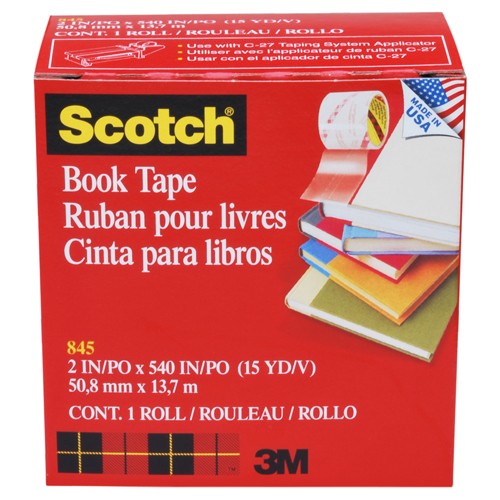 Scotch Book Tape 845-200 2″ × 540″ (50 8 mm × 13 7 m) - Exact Tool & Supply
