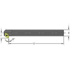 A08M SDXCL2 Steel Boring Bar w/Coolant - Exact Tool & Supply