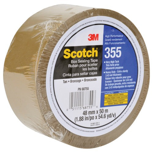 Scotch Box Sealing Tape 355 Tan 48 mm × 50 m - Exact Tool & Supply