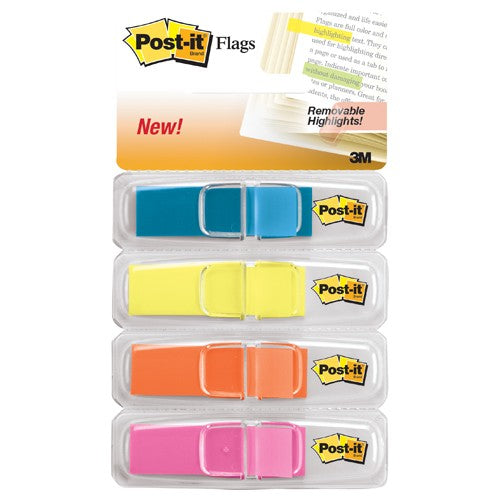 Post-it Flags 683-4ABX .47 in. × 1.7 in. Assorted Brights - Exact Tool & Supply