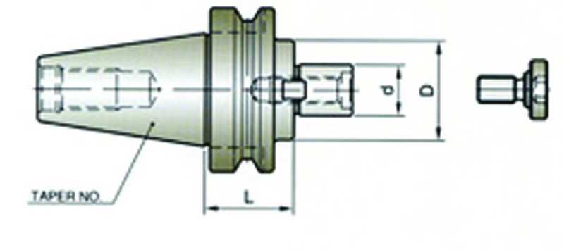 1" BT50 SHELL MILL HOLDER EM - Exact Tool & Supply