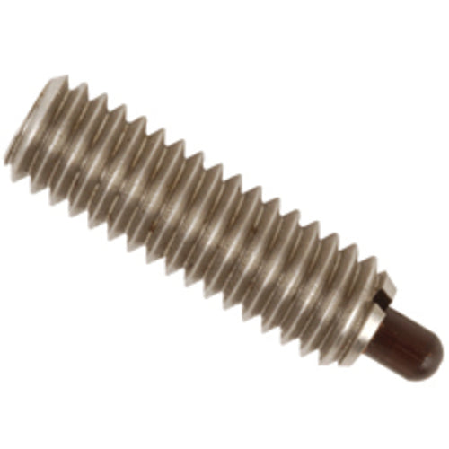 End Force Spring Plunger - 5.5 lbs Initial End Force, 14.5 lbs Final End Force (3/8″–16 Thread) - Exact Tool & Supply