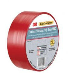 List 5903 50" x 60 yds Outdoor Masking Poly Tape - Red - Exact Tool & Supply