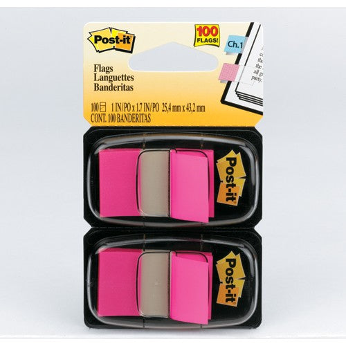 Post-it Flags 680-BP2 1″ × 1.7″ (2.54 cm × 4.31 cm) Bright Pink - Exact Tool & Supply
