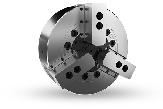 Auto Strong VRA Series Non through-hole power chuck for vertical lathe (adapter included) - Part # VIT-212RA8 - Exact Tool & Supply