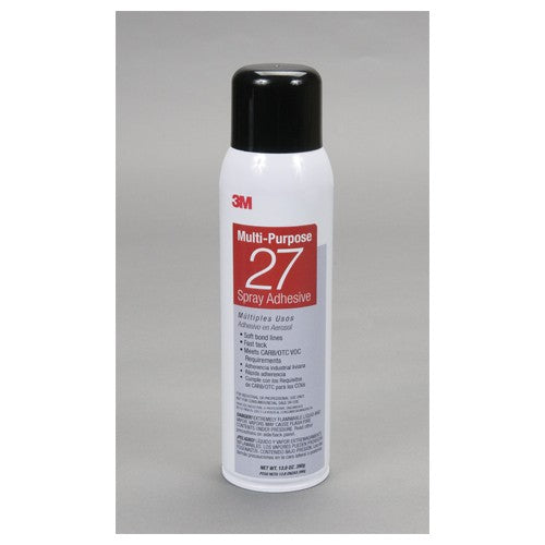 3M Multi-Purpose Spray Adhesive 27 Clear 16 fl oz Can (Net Wt 13.05oz) NOT FOR SALE IN CA AND OTHER STATES - Exact Tool & Supply