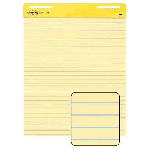 Post-it Super Sticky Easel Pad 561 VAD 4PK 25 in. × 30 in. Canary Yellow Ruled - Exact Tool & Supply