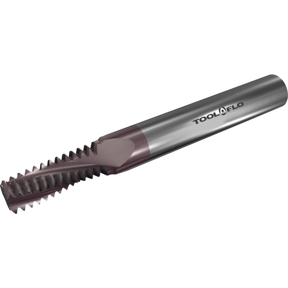 Helical Flute Thread Mill: 3/4-20 - 1-20, Internal, 5 Flute, 1/2" Shank Dia, Solid Carbide