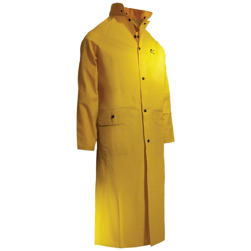 Rain Coat:  Size 2X-Large,  0,  Yellow,  Polyester & PVC
