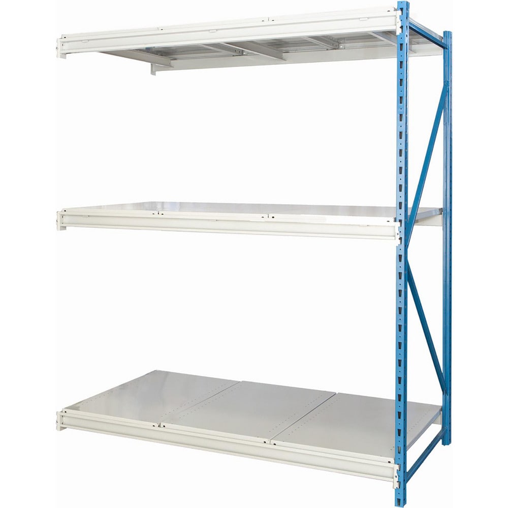Storage Racks; Rack Type: Bulk Rack Add-On; Overall Width (Inch): 72; Overall Height (Inch): 87; Overall Depth (Inch): 36; Material: Steel; Color: Marine Blue, Light Gray; Finish: Powder Coated