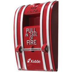 Fire Alarm Pull Stations; Type: Single Action; Reset Type: Manual-Flat Screw Driver; Material: Metal; Color: Red