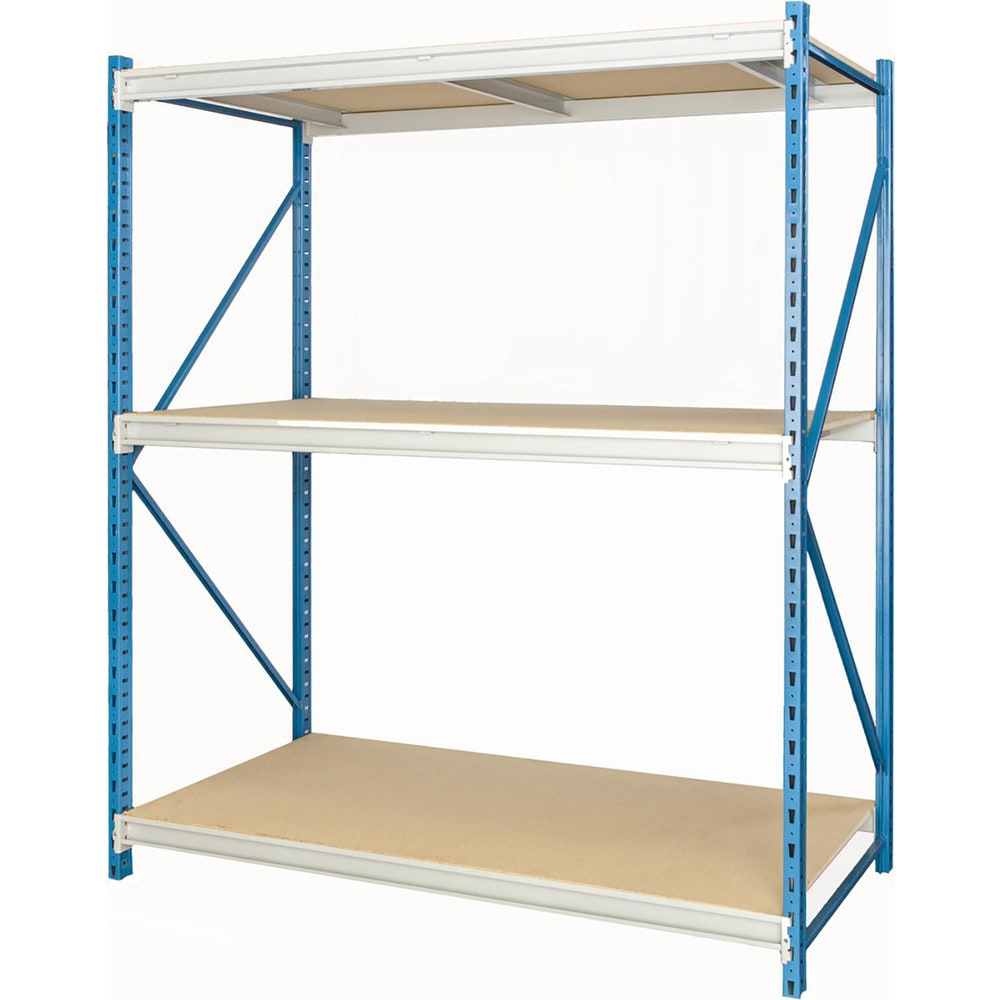 Storage Racks; Rack Type: Bulk Rack Starter Unit; Overall Width (Inch): 72; Overall Height (Inch): 87; Overall Depth (Inch): 24; Material: Steel; Color: Marine Blue, Light Gray; Finish: Powder Coated