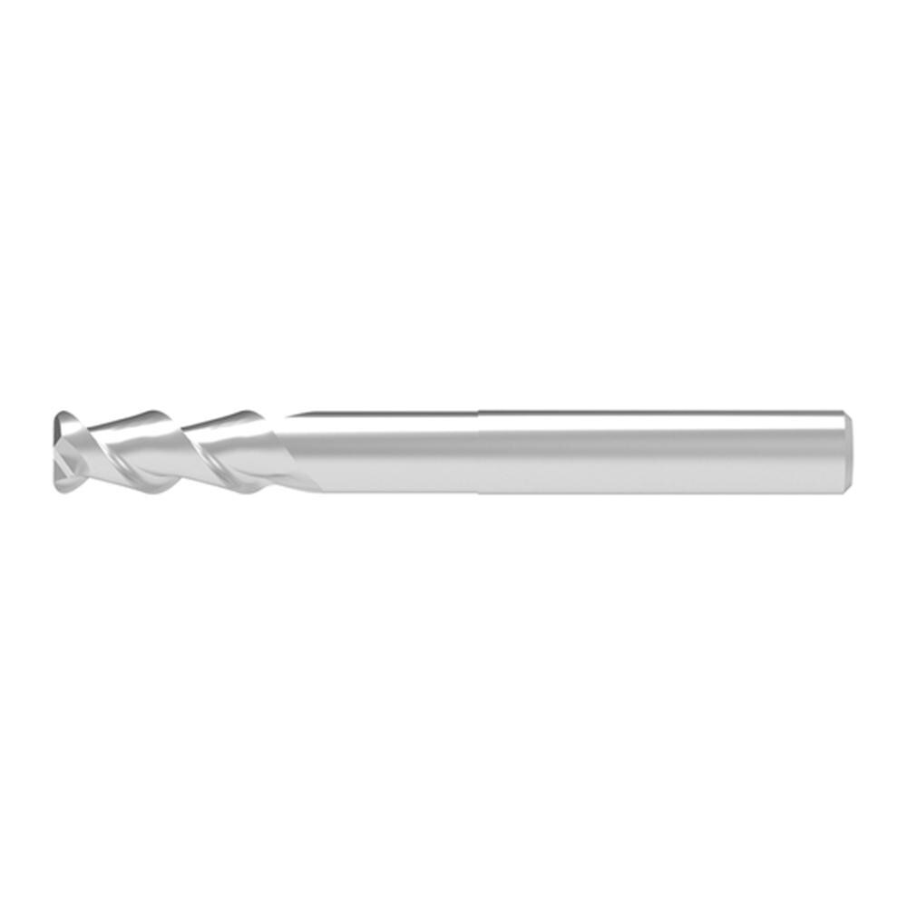 Corner Radius End Mill: 5.00 mm Dia, 13.00 mm LOC, 0.50 mm Radius, 2 Flute, Solid Carbide