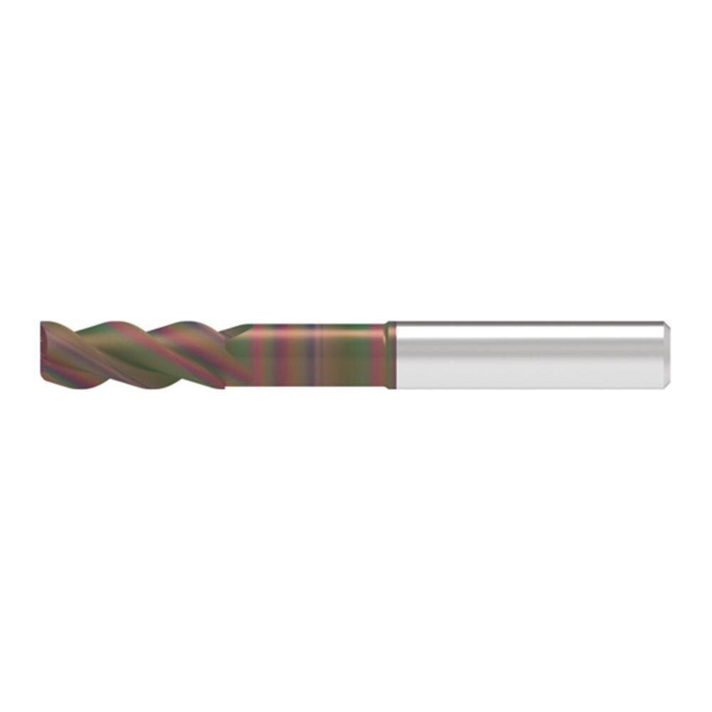 Corner Radius End Mill: 10.00 mm Dia, 26.00 mm LOC, 1.00 mm Radius, 3 Flute, Solid Carbide