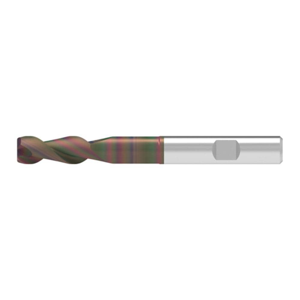 Corner Chamfer End Mill: 15.50 mm Dia, 41.00 mm LOC, 2 Flute, 0.10 mm Chamfer Width, Solid Carbide