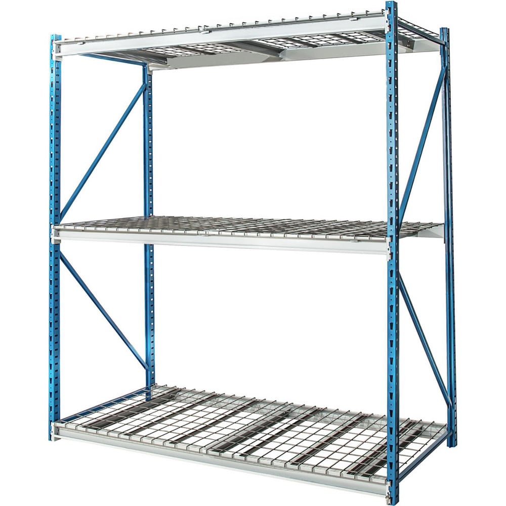 Storage Racks; Rack Type: Bulk Rack Starter Unit; Overall Width (Inch): 48; Overall Height (Inch): 87; Overall Depth (Inch): 48; Material: Steel; Color: Marine Blue, Light Gray; Finish: Powder Coated
