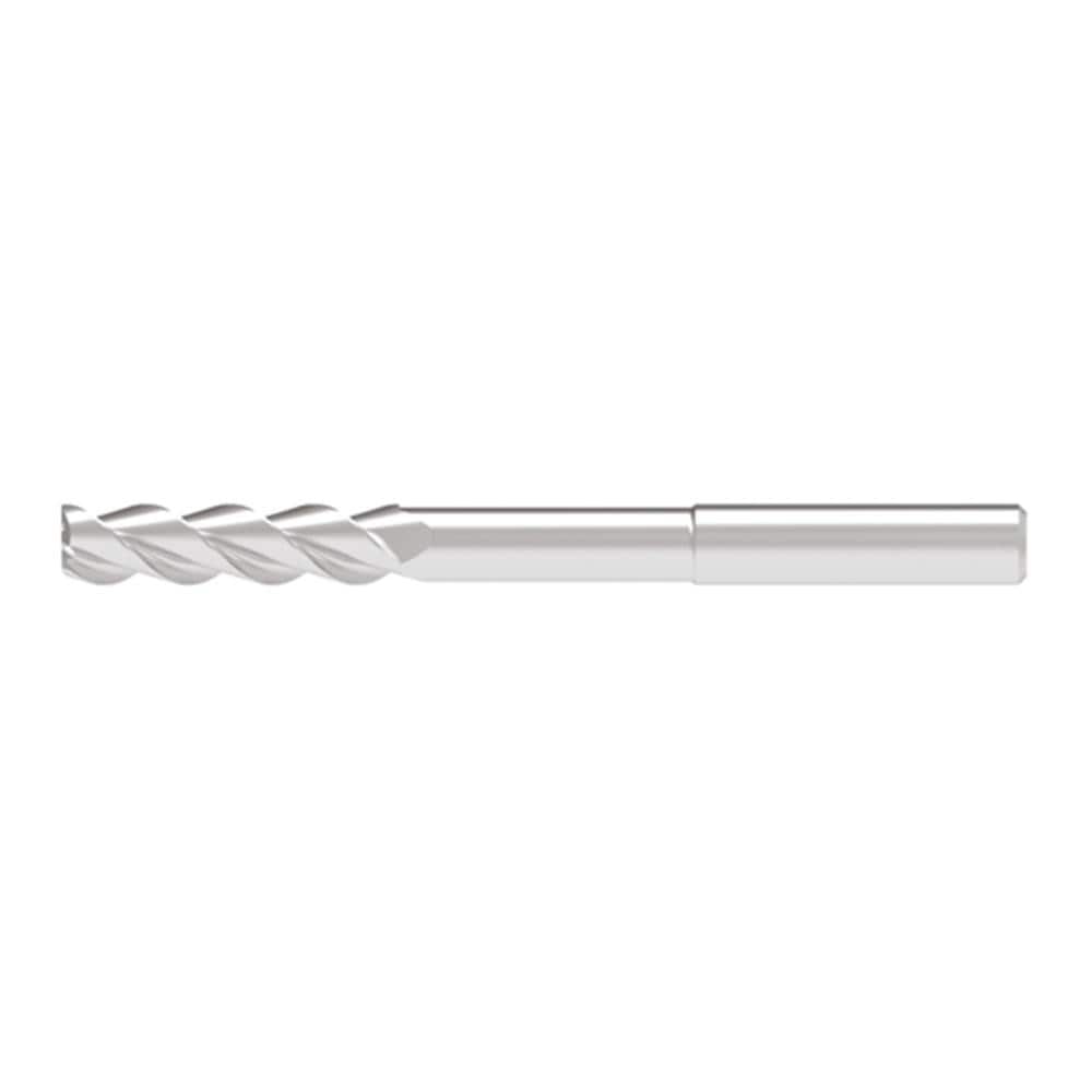 Corner Radius End Mill: 8.00 mm Dia, 33.00 mm LOC, 0.30 mm Radius, 3 Flute, Solid Carbide