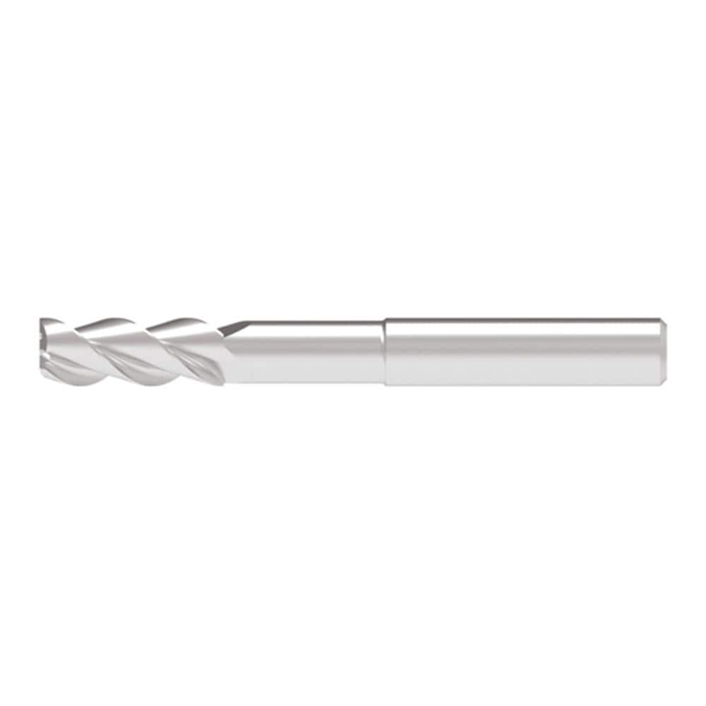 Corner Radius End Mill: 8.00 mm Dia, 21.00 mm LOC, 1.50 mm Radius, 3 Flute, Solid Carbide