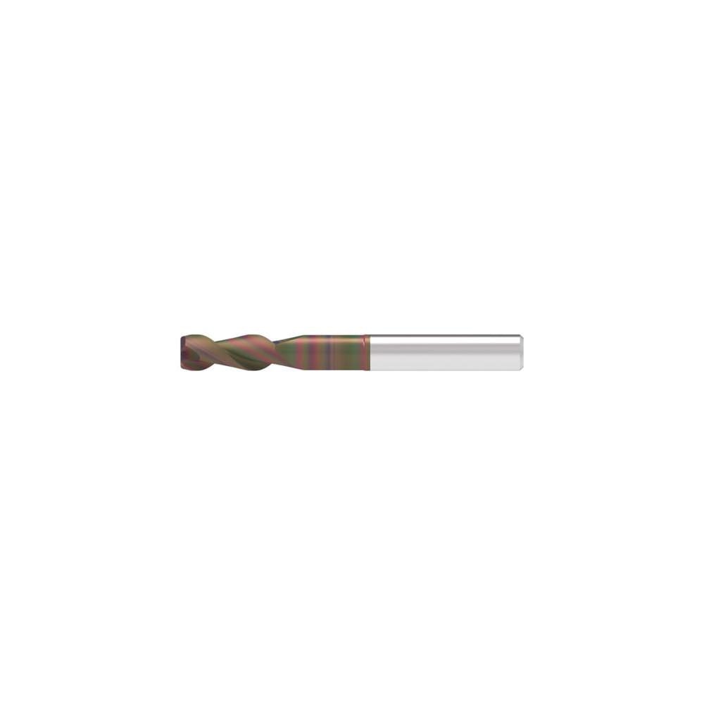 Corner Chamfer End Mill: 4.00 mm Dia, 10.50 mm LOC, 2 Flute, 0.10 mm Chamfer Width, Solid Carbide