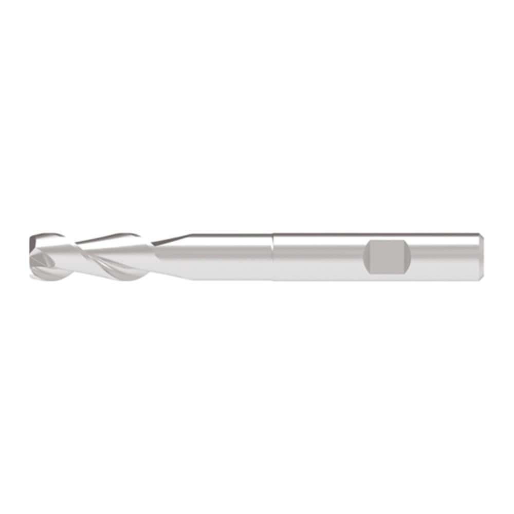 Corner Chamfer End Mill: 8.00 mm Dia, 21.00 mm LOC, 2 Flute, 0.10 mm Chamfer Width, Solid Carbide