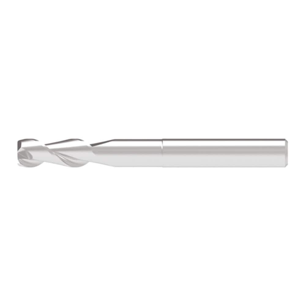 Corner Chamfer End Mill: 4.50 mm Dia, 13.00 mm LOC, 2 Flute, 0.10 mm Chamfer Width, Solid Carbide