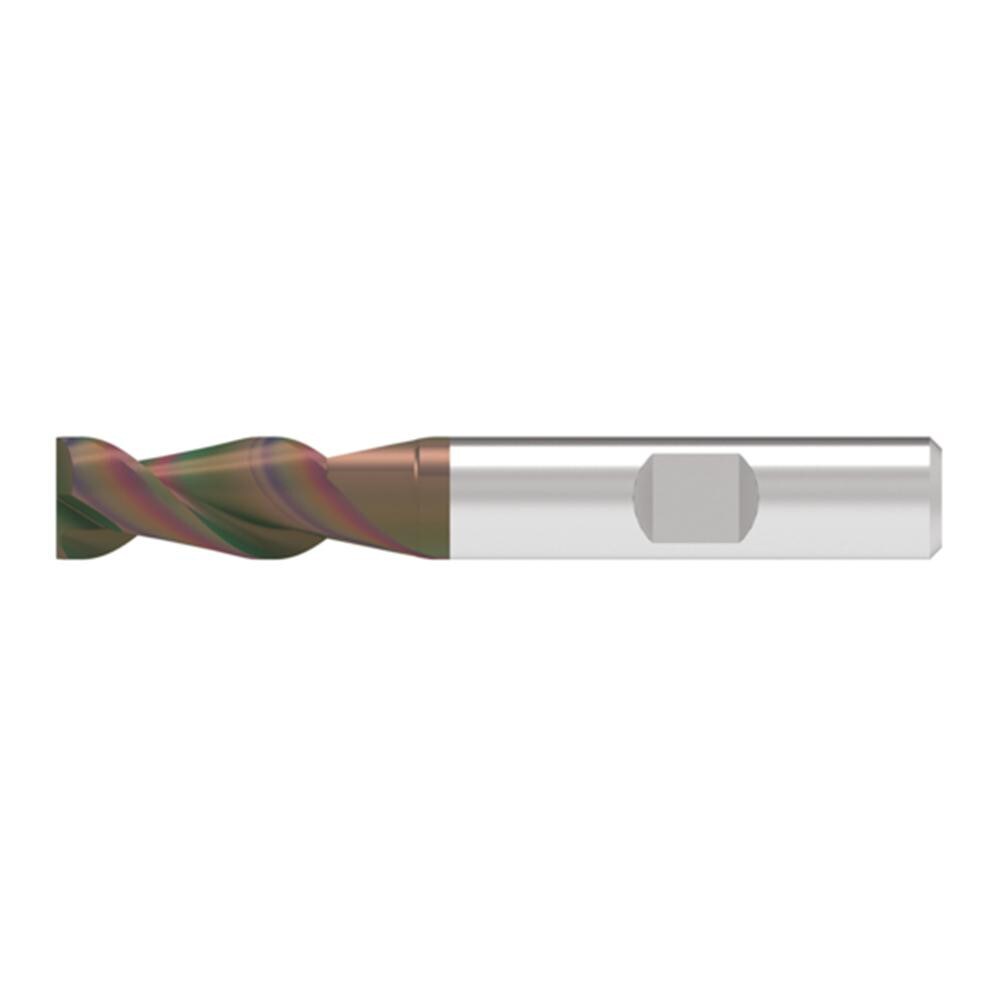 Corner Chamfer End Mill: 16.50 mm Dia, 38.00 mm LOC, 2 Flute, 0.10 mm Chamfer Width, Solid Carbide