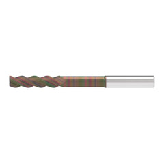Corner Radius End Mill: 4.00 mm Dia, 16.50 mm LOC, 0.50 mm Radius, 3 Flute, Solid Carbide