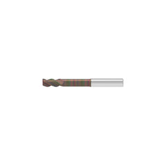 Corner Chamfer End Mill: 5.00 mm Dia, 13.00 mm LOC, 3 Flute, 0.10 mm Chamfer Width, Solid Carbide
