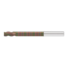 Corner Chamfer End Mill: 10.00 mm Dia, 21.00 mm LOC, 3 Flute, 0.40 mm Chamfer Width, Solid Carbide