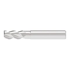 Corner Radius End Mill: 5.00 mm Dia, 10.50 mm LOC, 0.30 mm Radius, 3 Flute, Solid Carbide