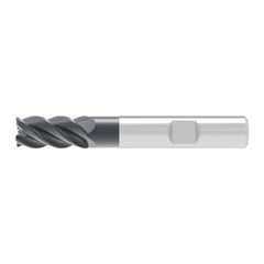 Corner Radius End Mill: 15.50 mm Dia, 32.00 mm LOC, 0.32 mm Radius, 4 Flute, Solid Carbide