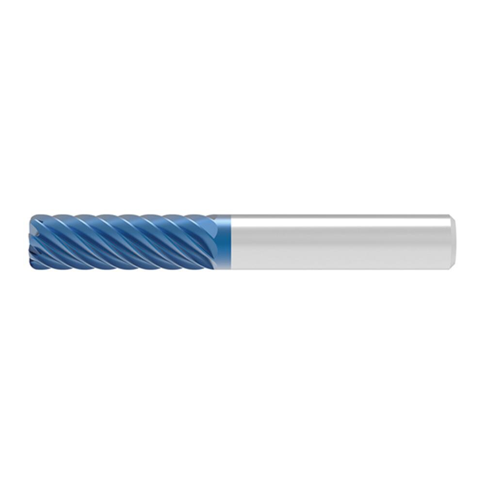 Corner Radius End Mill: 6.00 mm Dia, 16.00 mm LOC, 1.00 mm Radius, 6 Flute, Solid Carbide